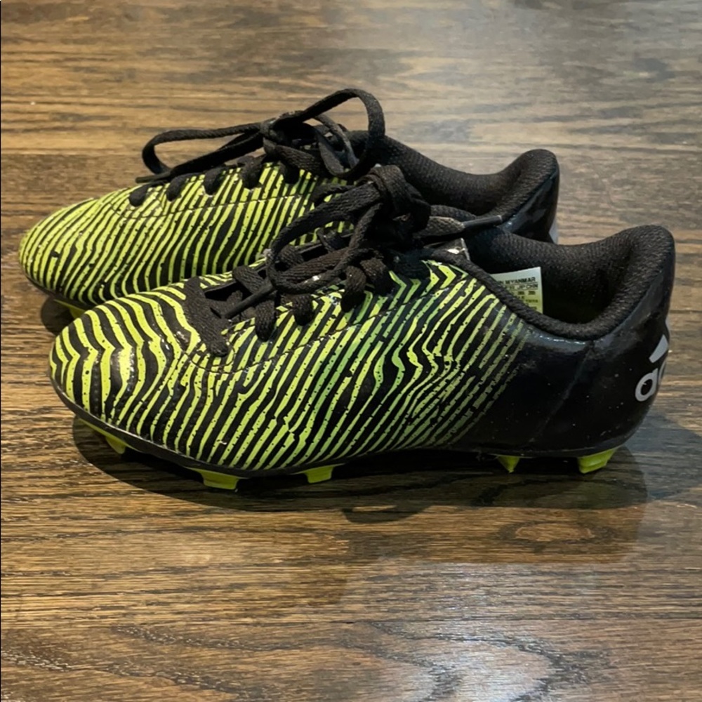 Kids Neon Adidas Soccer Cleats